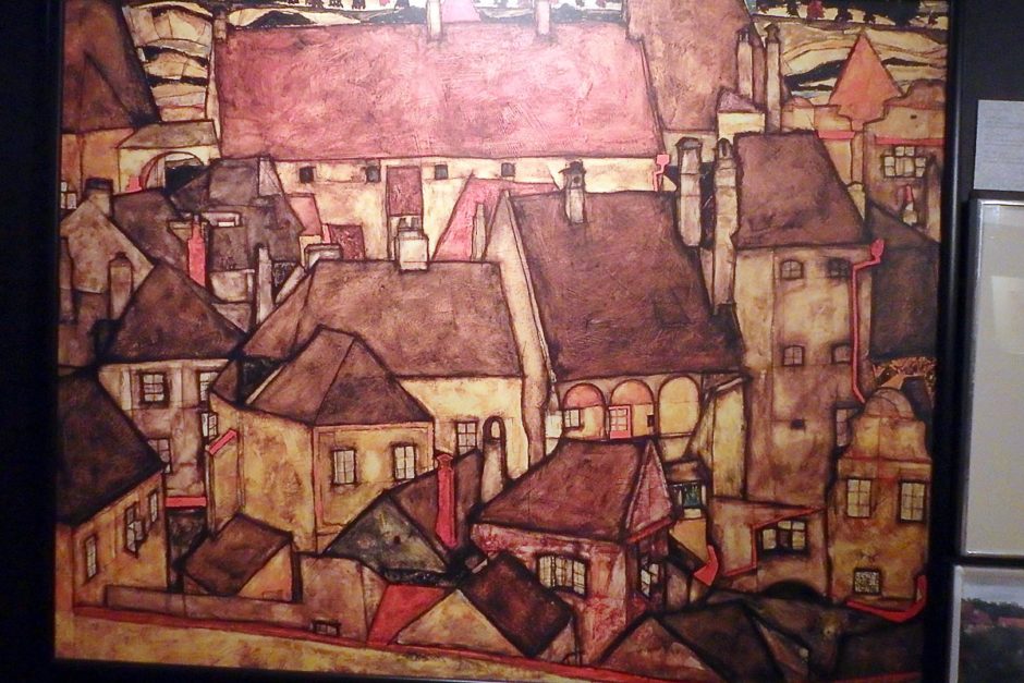 Český Krumlov buildings as painted by Egon Schiele.