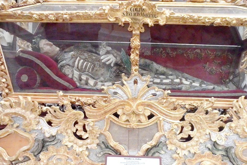 Martyr relic in the Cathedral.
