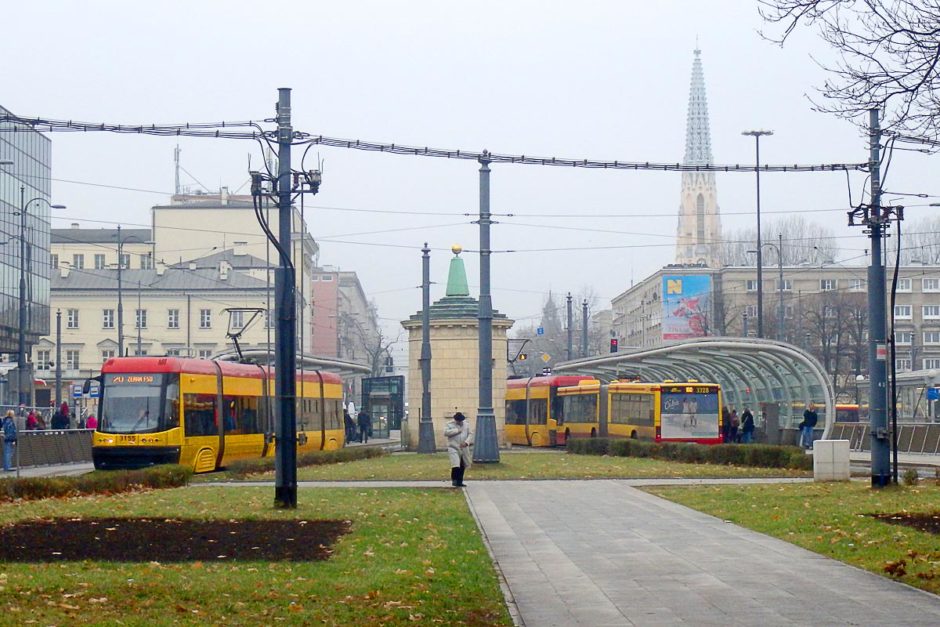 trams-station-in-warsaw-poland-street