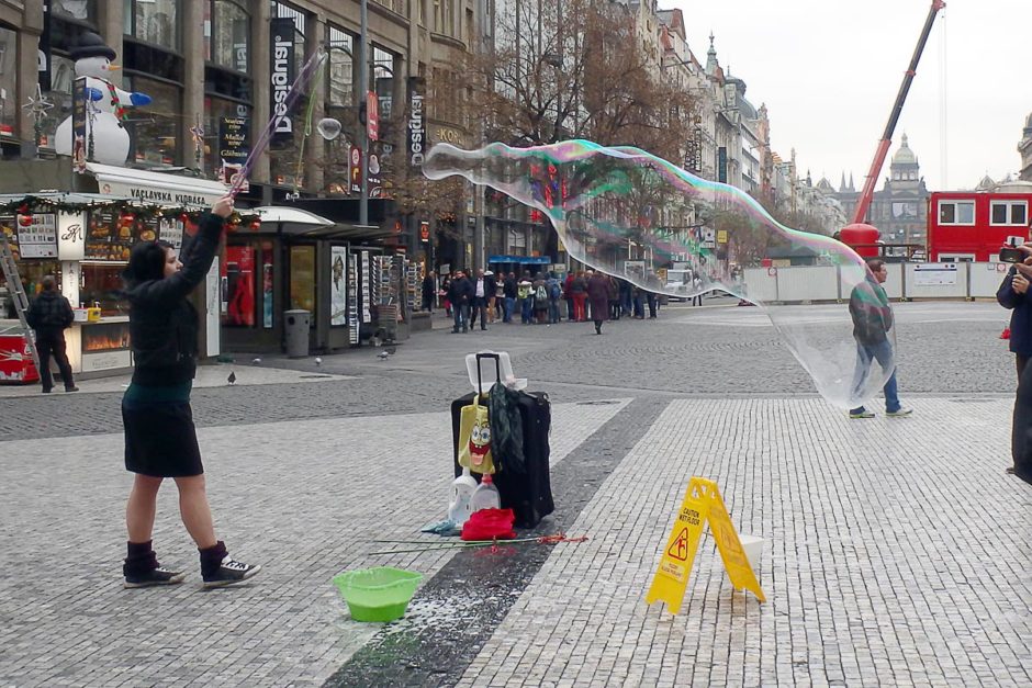 woman-big-bubble-prague-square-soap