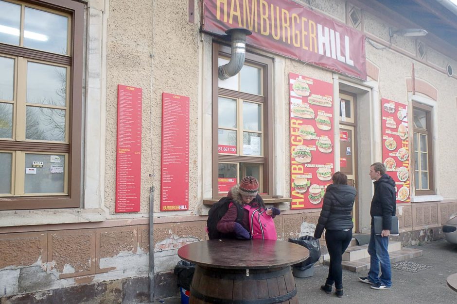 Masayo waits at Ptuj station.