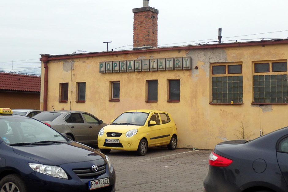 poprad-tatry-station-yellow-car-slovakia