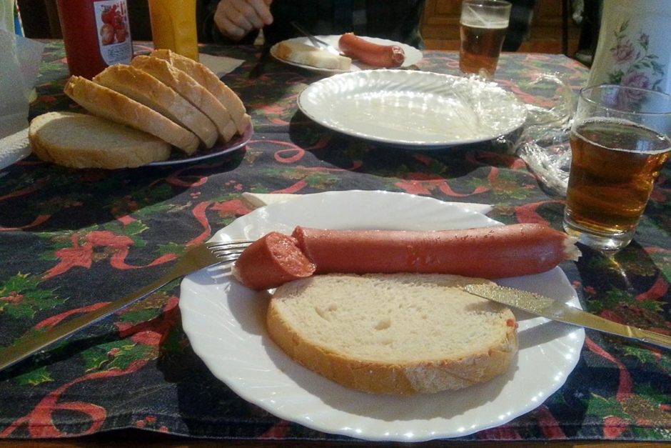 sausage-bread-tea-breakfast-aggtelek-guesthouse