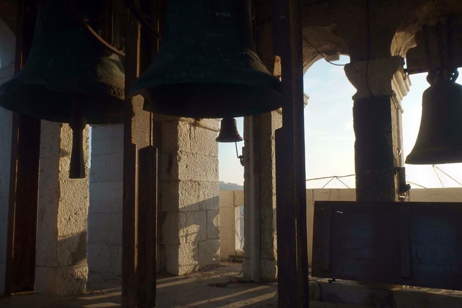 The dusty top of St. George's campanile.