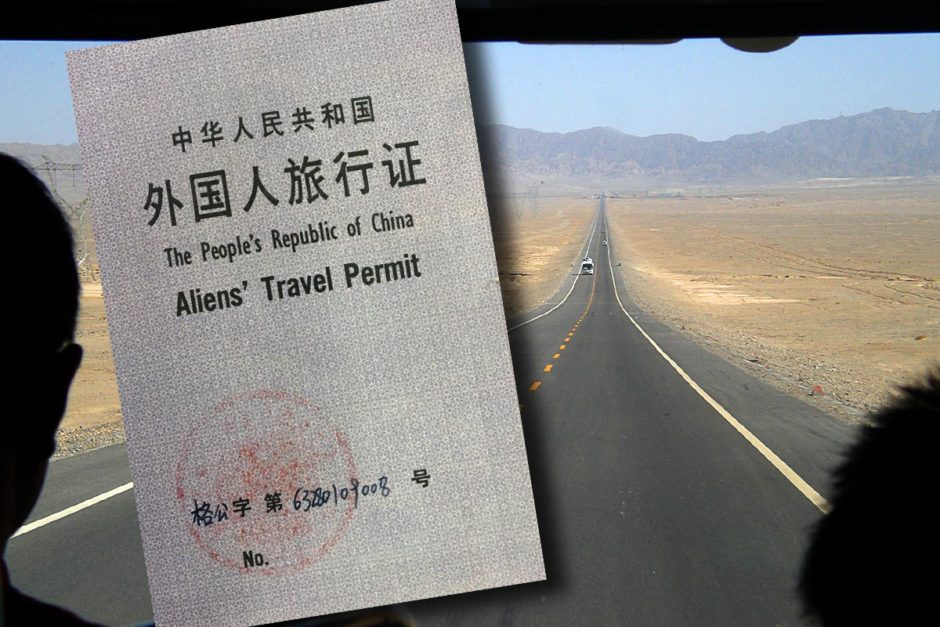 Through the desert to Dunhuang with special permission