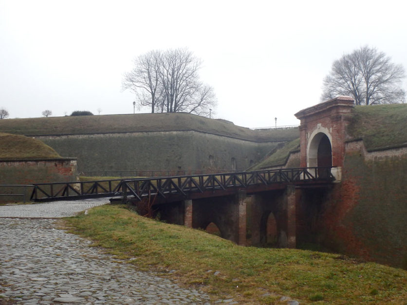 Petrovardin Fortress towering over Novi Sad in Serbia