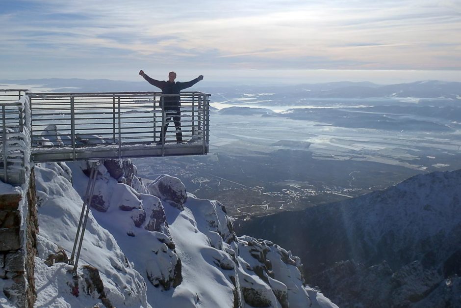 Frightening cable cars in the High Tatras Mountains, Slovakia