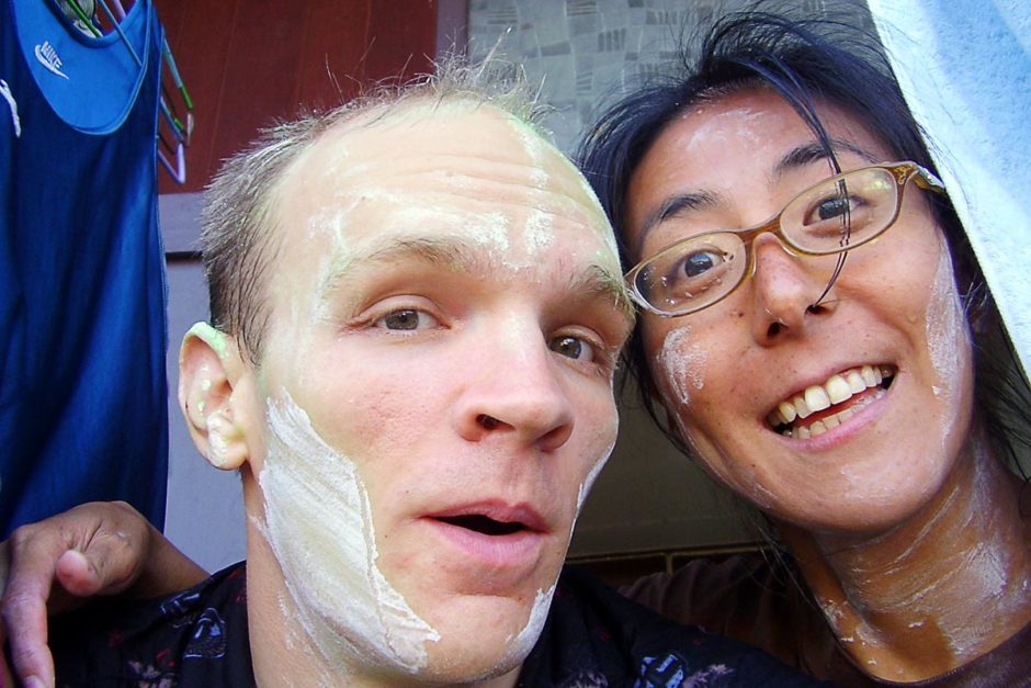 Soaked with water and chalk: Day 100 on Songkran!