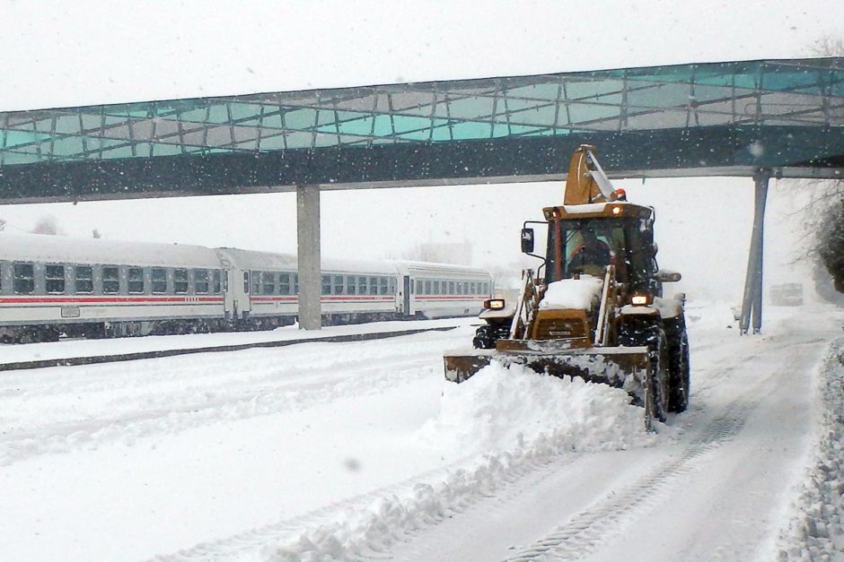 Scenic snowy train journey to Varaždin, Croatia